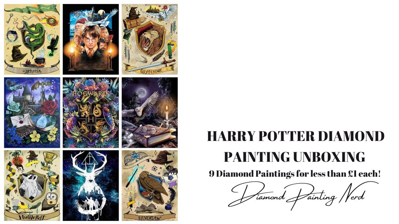 Diamond Painting Unboxing of 3 Harry Potter-Themed DPs! 